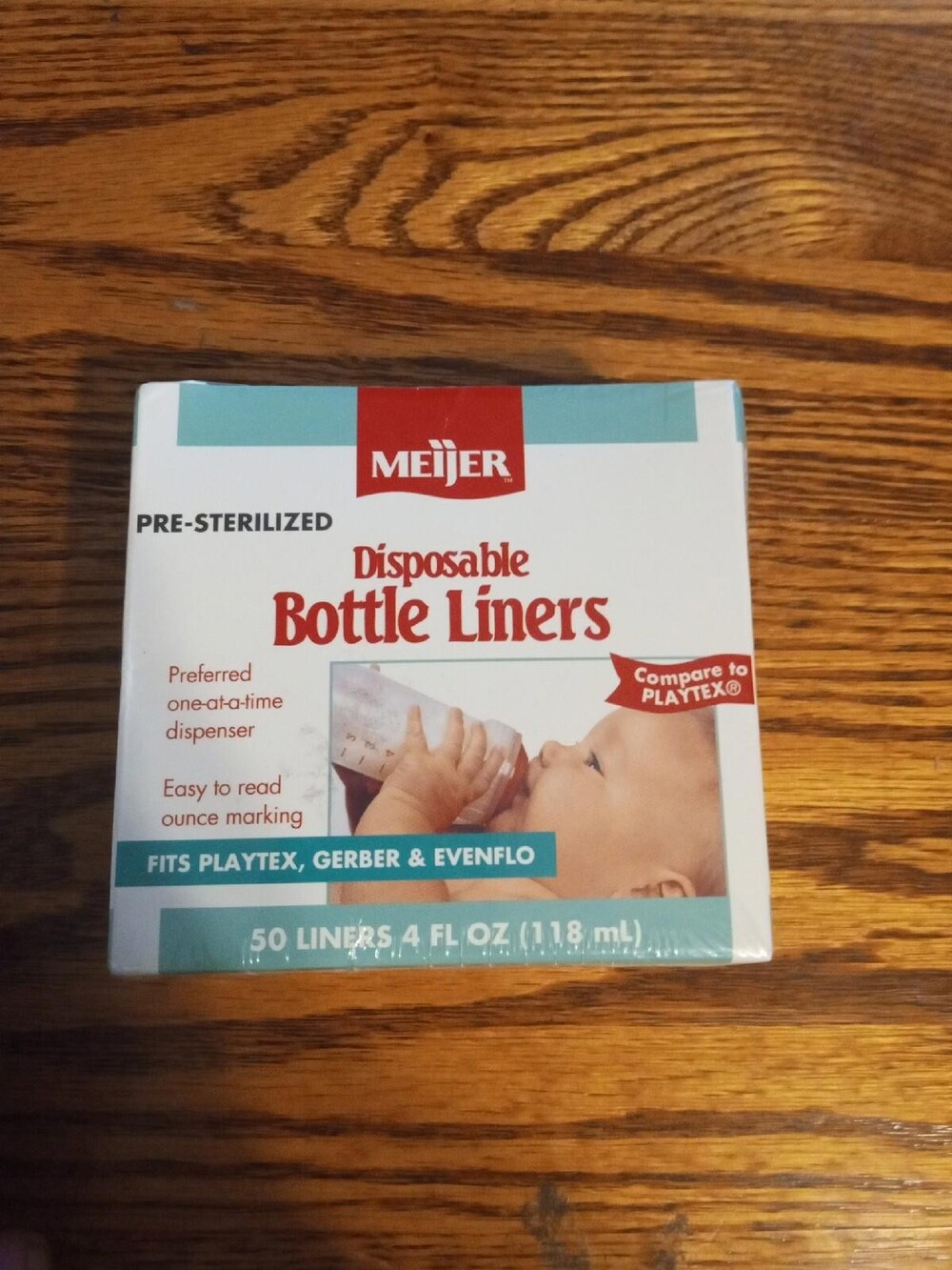 Meijer Disposable Bottle Liners (50) 4oz Free Shipping New Sealed